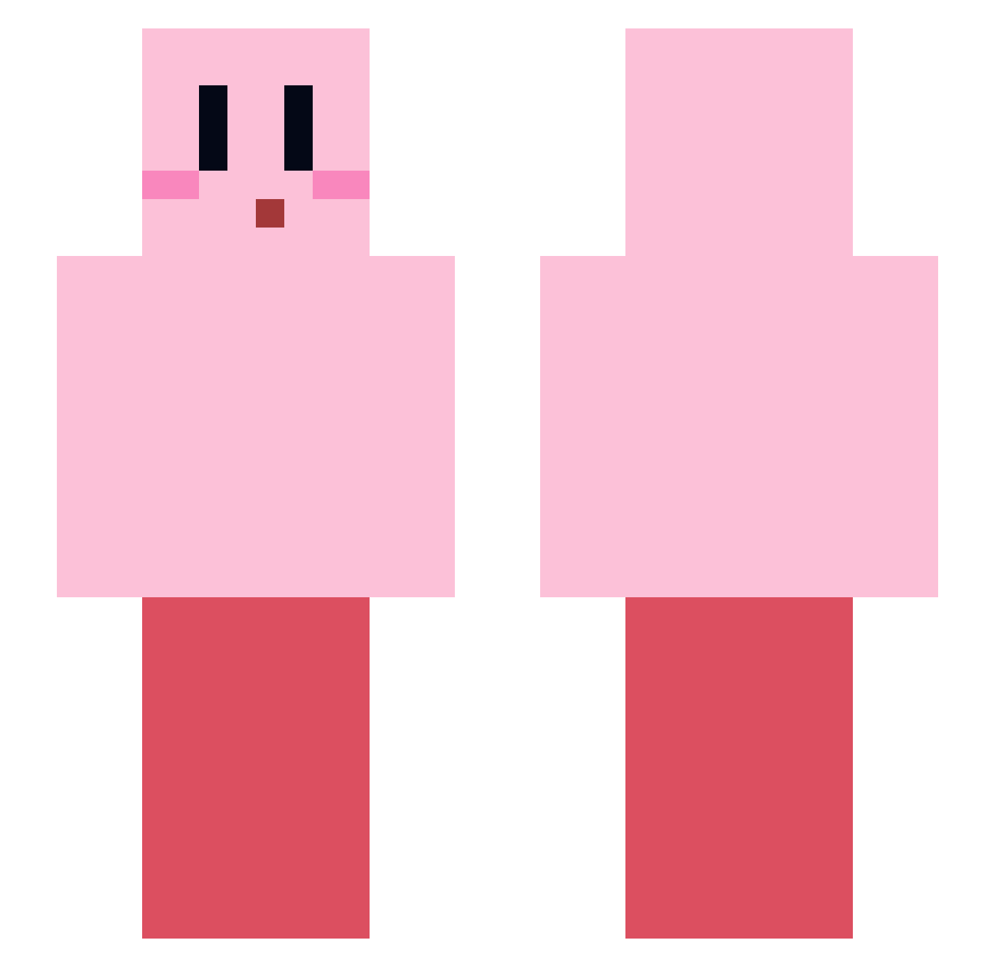 Chuchojeje Minecraft skin, front and back view
