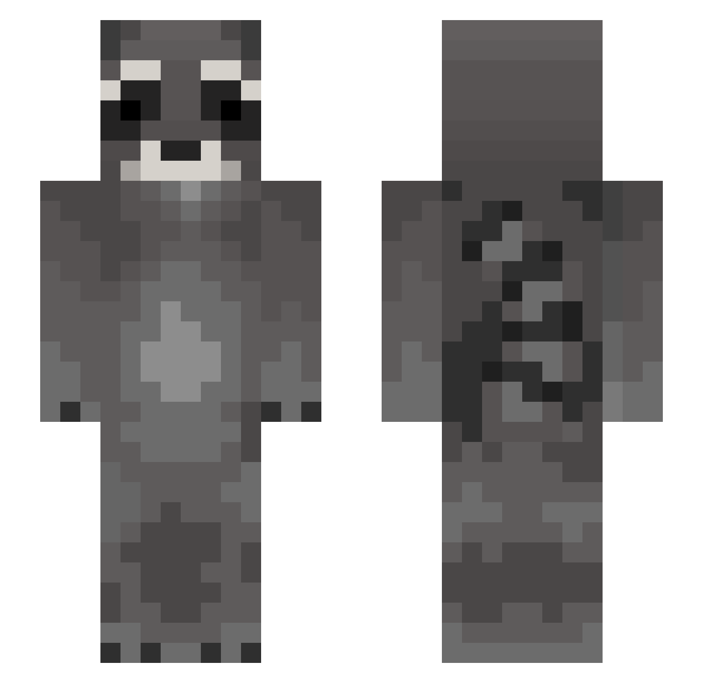sohzyy Minecraft skin, front and back view