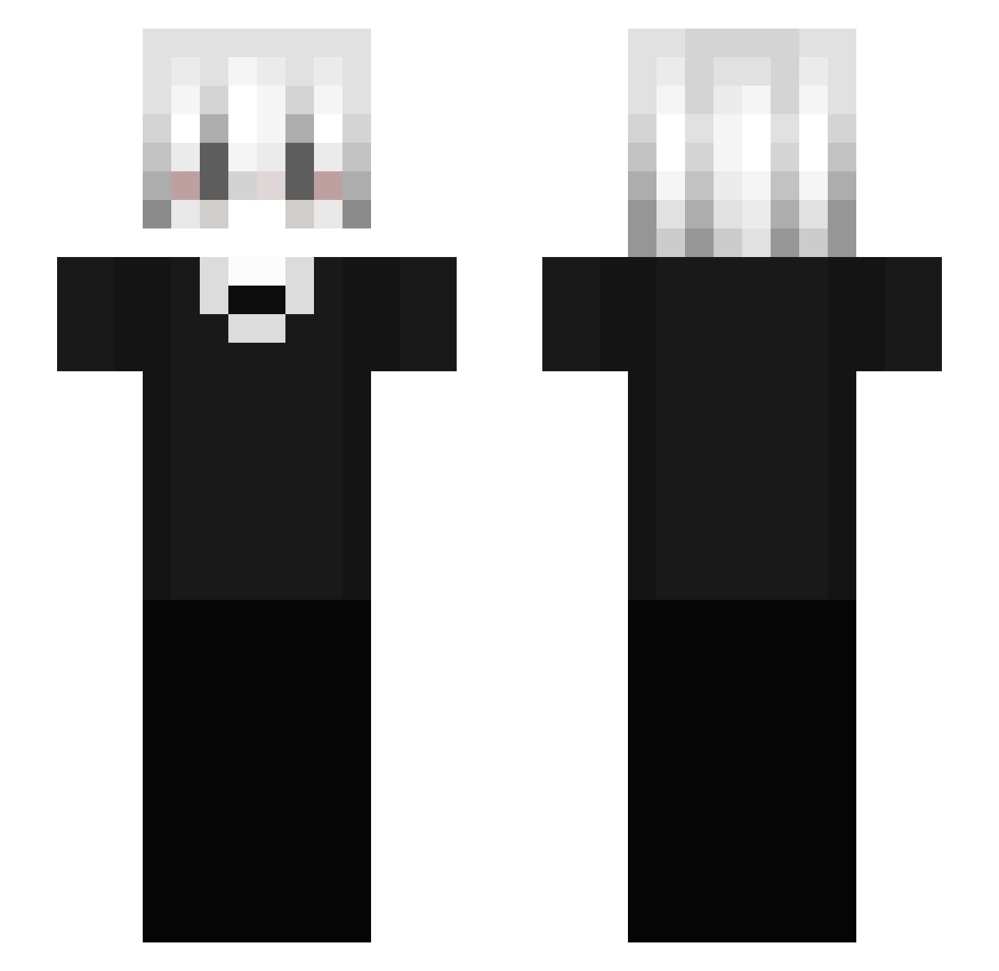9amv Minecraft skin, front and back view