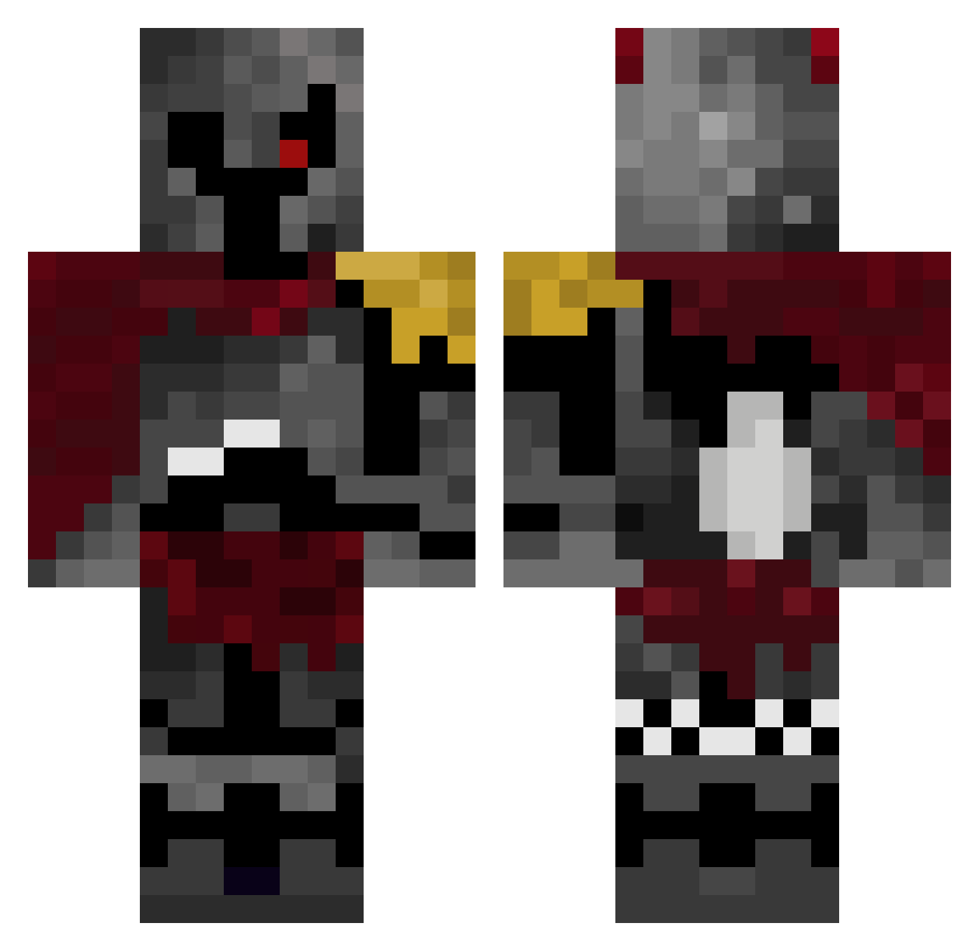 Smoxian Minecraft skin, front and back view