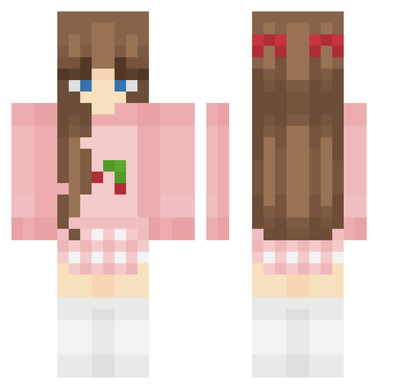 pricyjuggler176 Minecraft skin, front and back view
