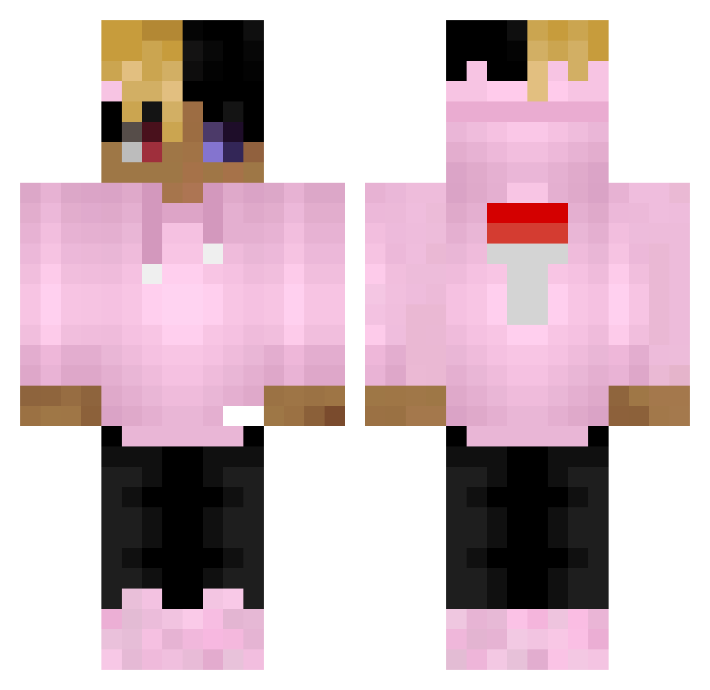 Karii20 Minecraft skin, front and back view