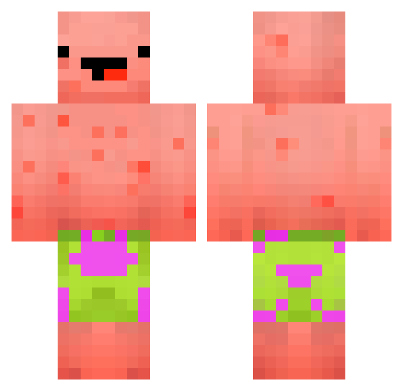 Tal_Tabel Minecraft skin, front and back view