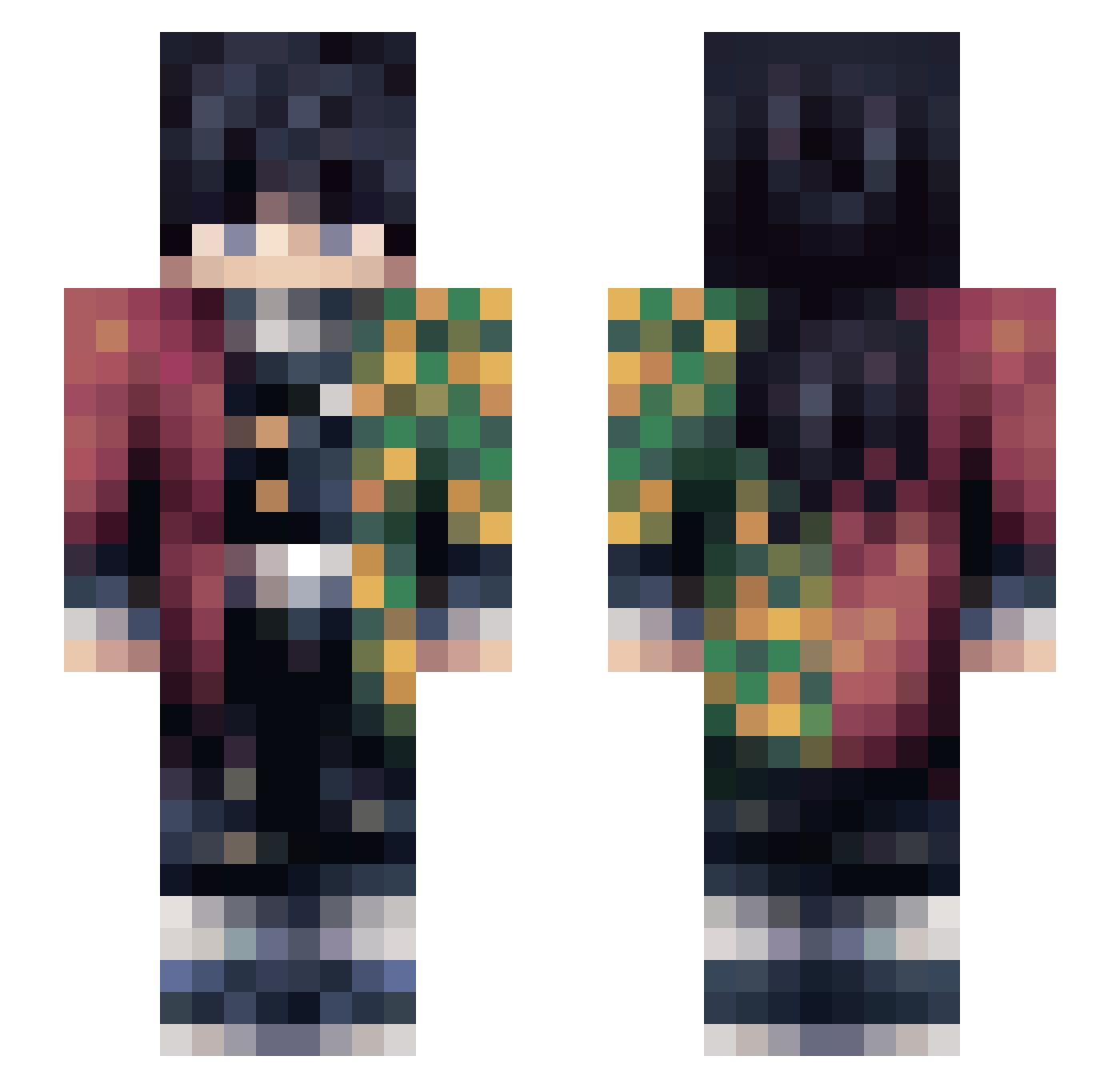 thugnosigma Minecraft skin, front and back view