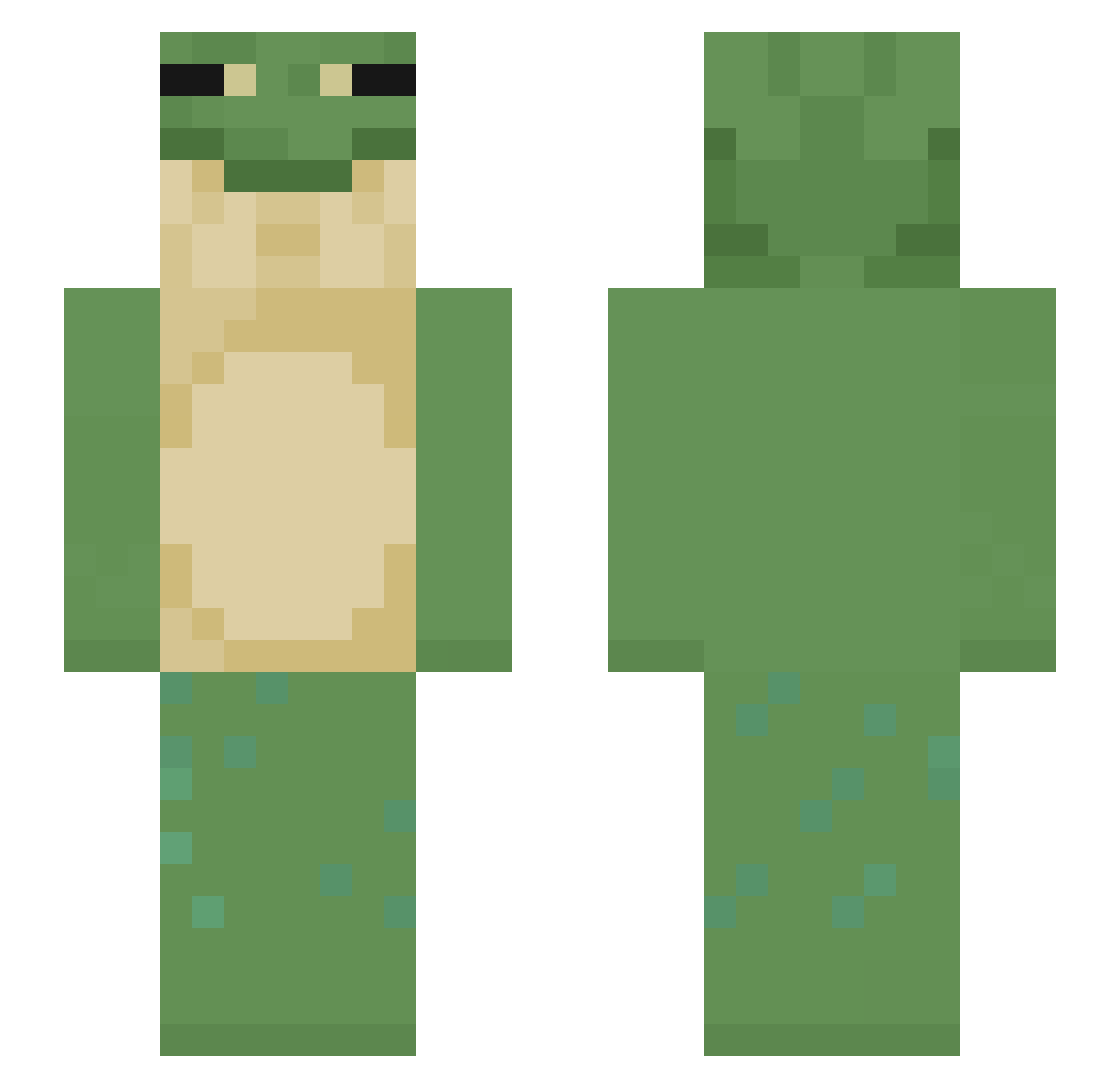 lilouchies Minecraft skin, front and back view