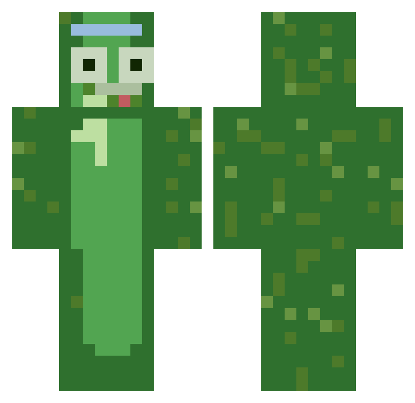 bob50kal Minecraft skin, front and back view