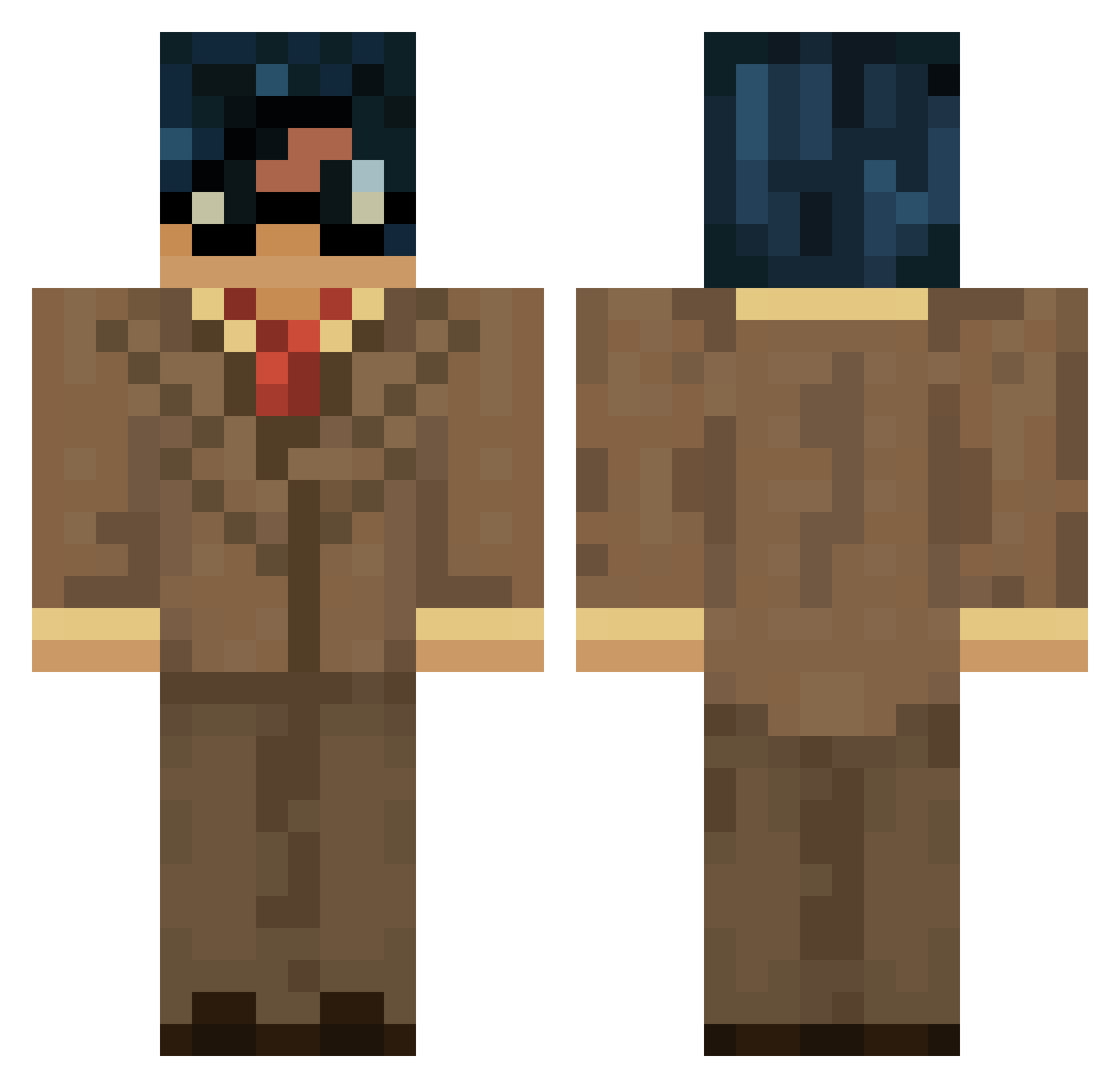 GhostiieC Minecraft skin, front and back view