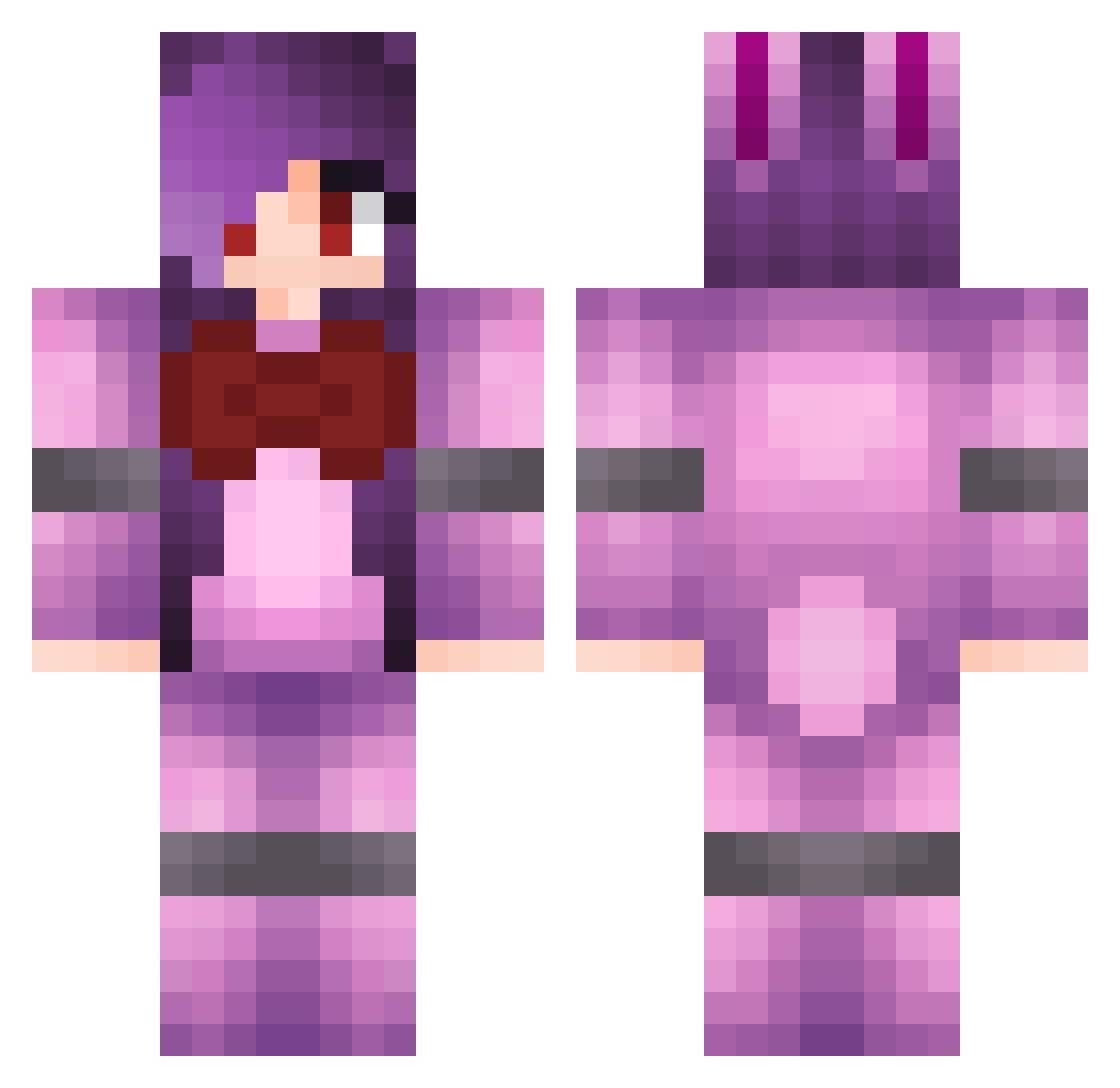 soonwoozi Minecraft skin, front and back view