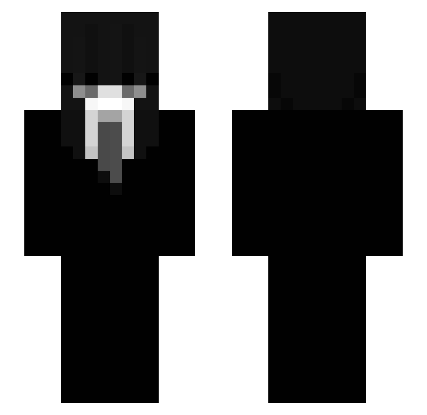 Keisheee Minecraft skin, front and back view