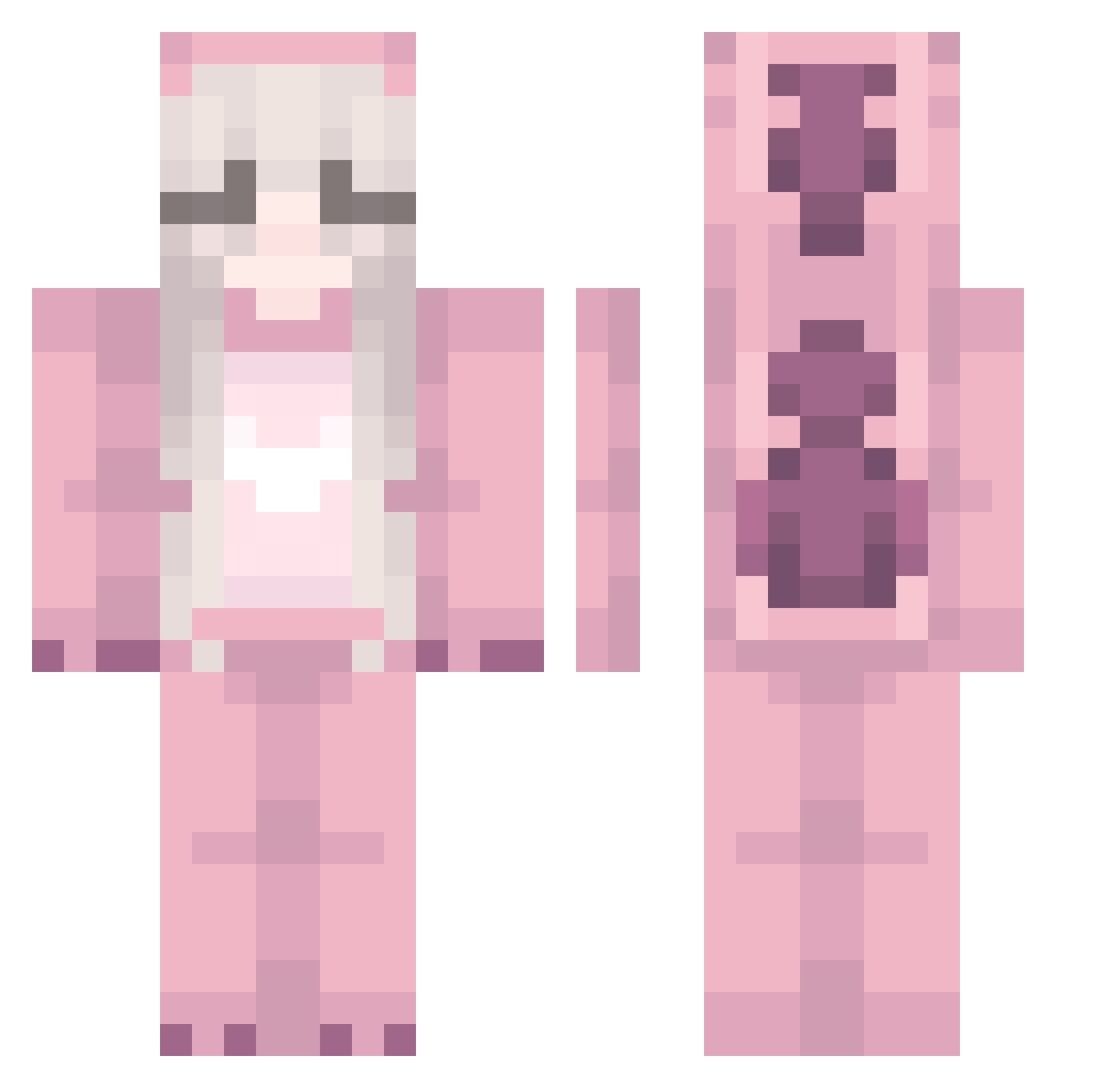 ickyjacky Minecraft skin, front and back view