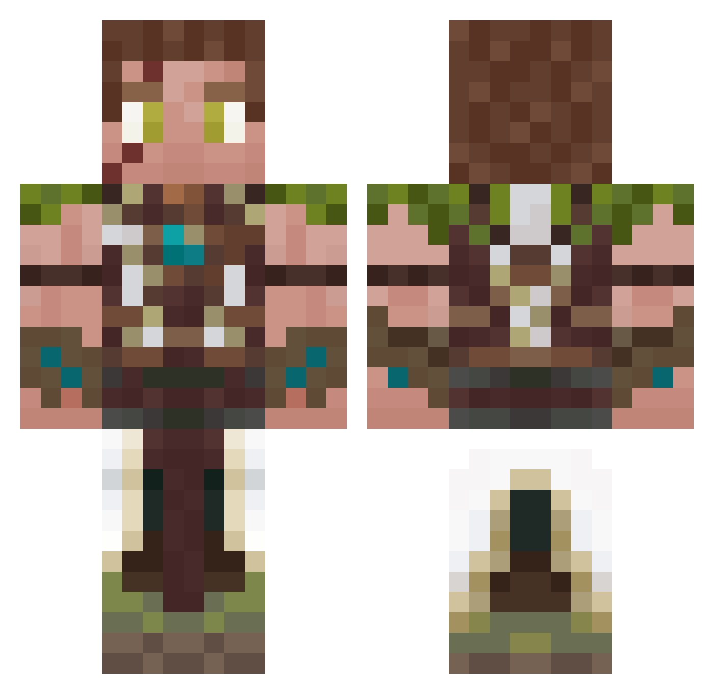 GrybukasRytukas Minecraft skin, front and back view