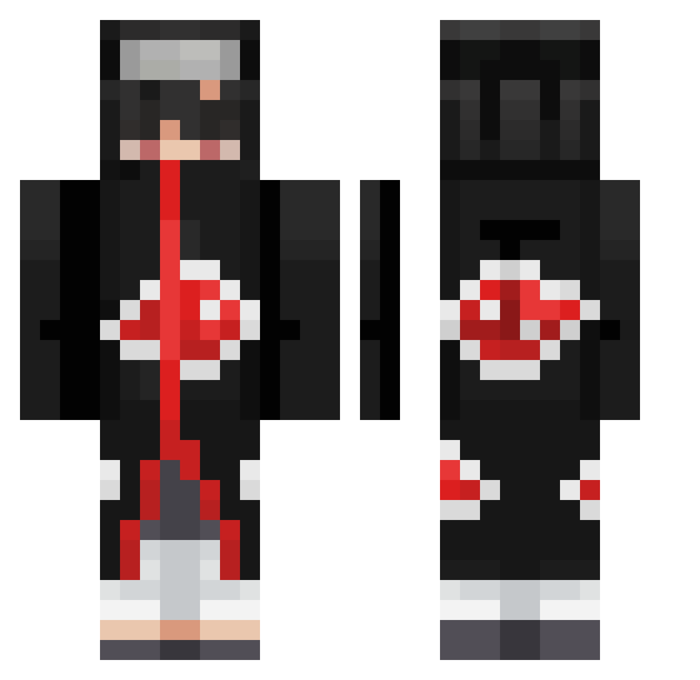 Reddanydany13 Minecraft skin, front and back view