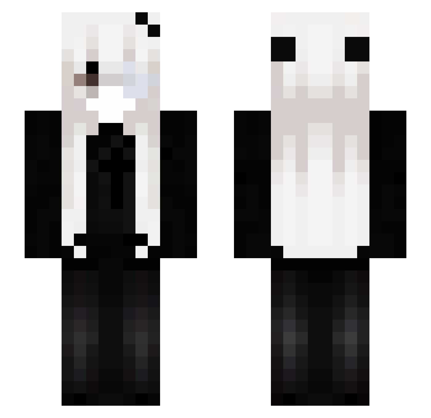 xevqa Minecraft skin, front and back view
