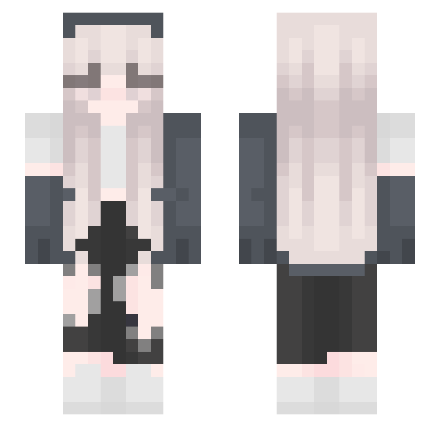 Thraso Minecraft skin, front and back view