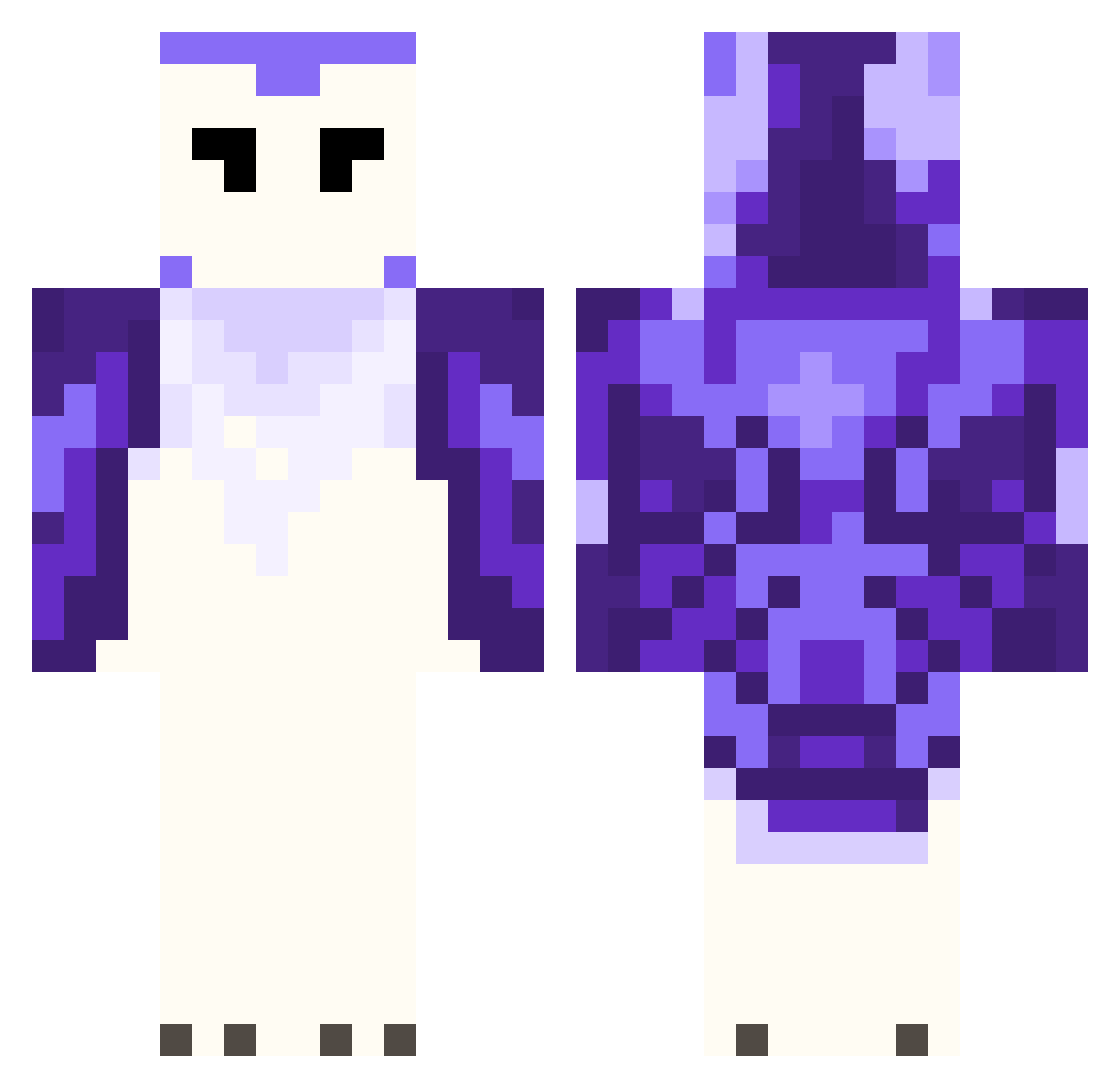 TyTyTheTrapGod Minecraft skin, front and back view