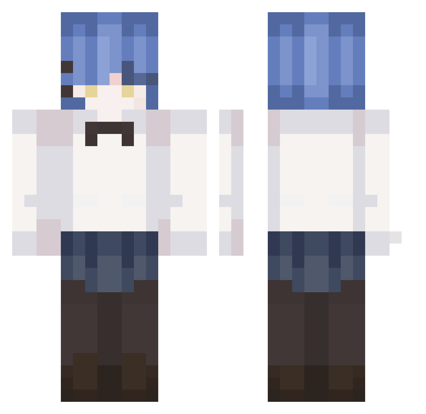 RenFumiyo Minecraft skin, front and back view