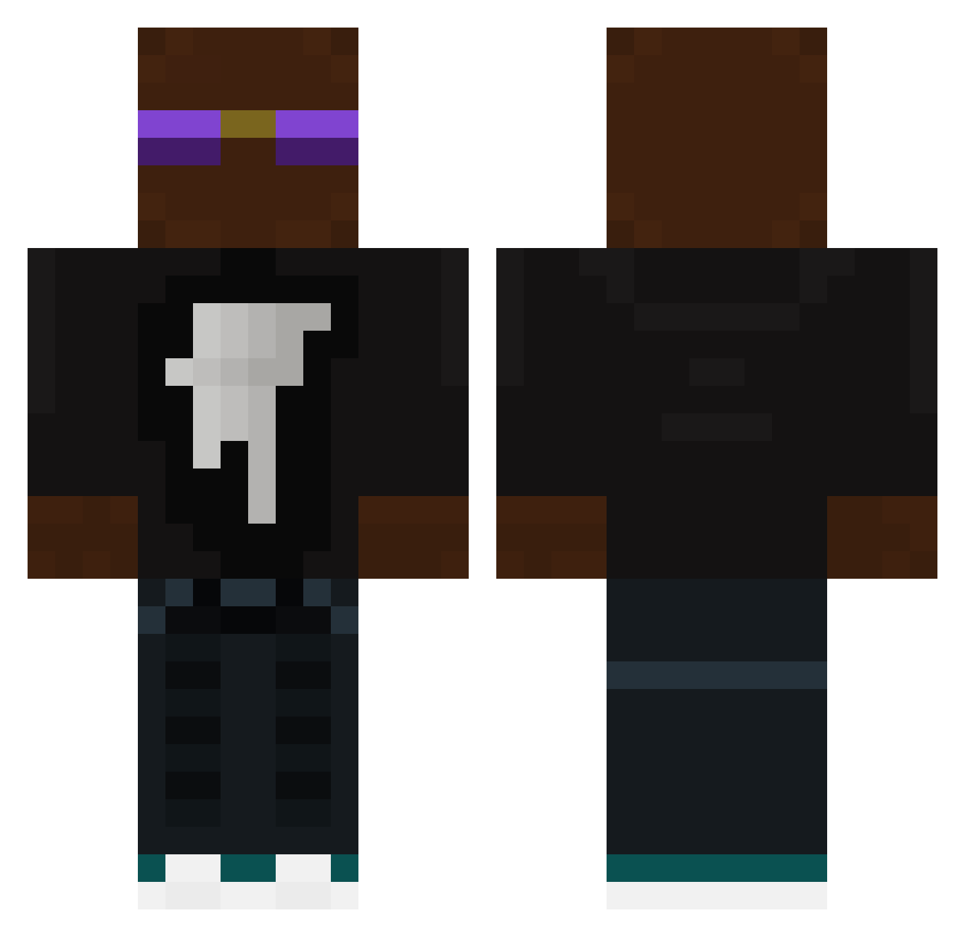 Sztorm101 Minecraft skin, front and back view