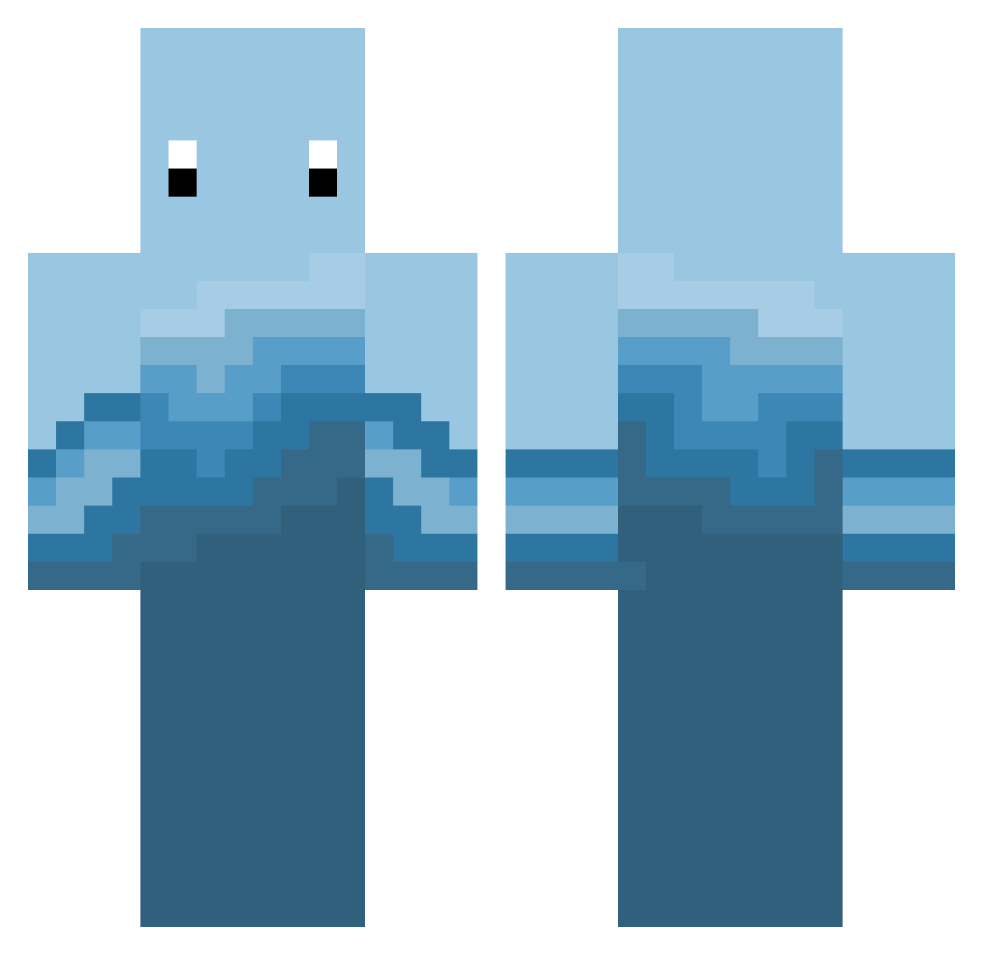 Tom075036 Minecraft skin, front and back view