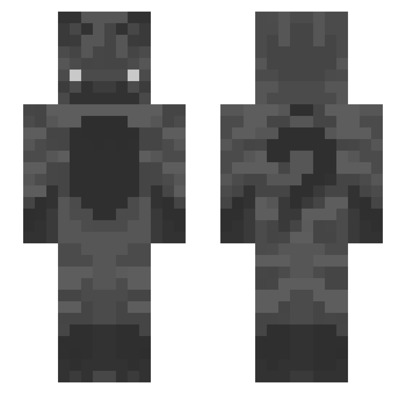 Siamois Minecraft skin, front and back view