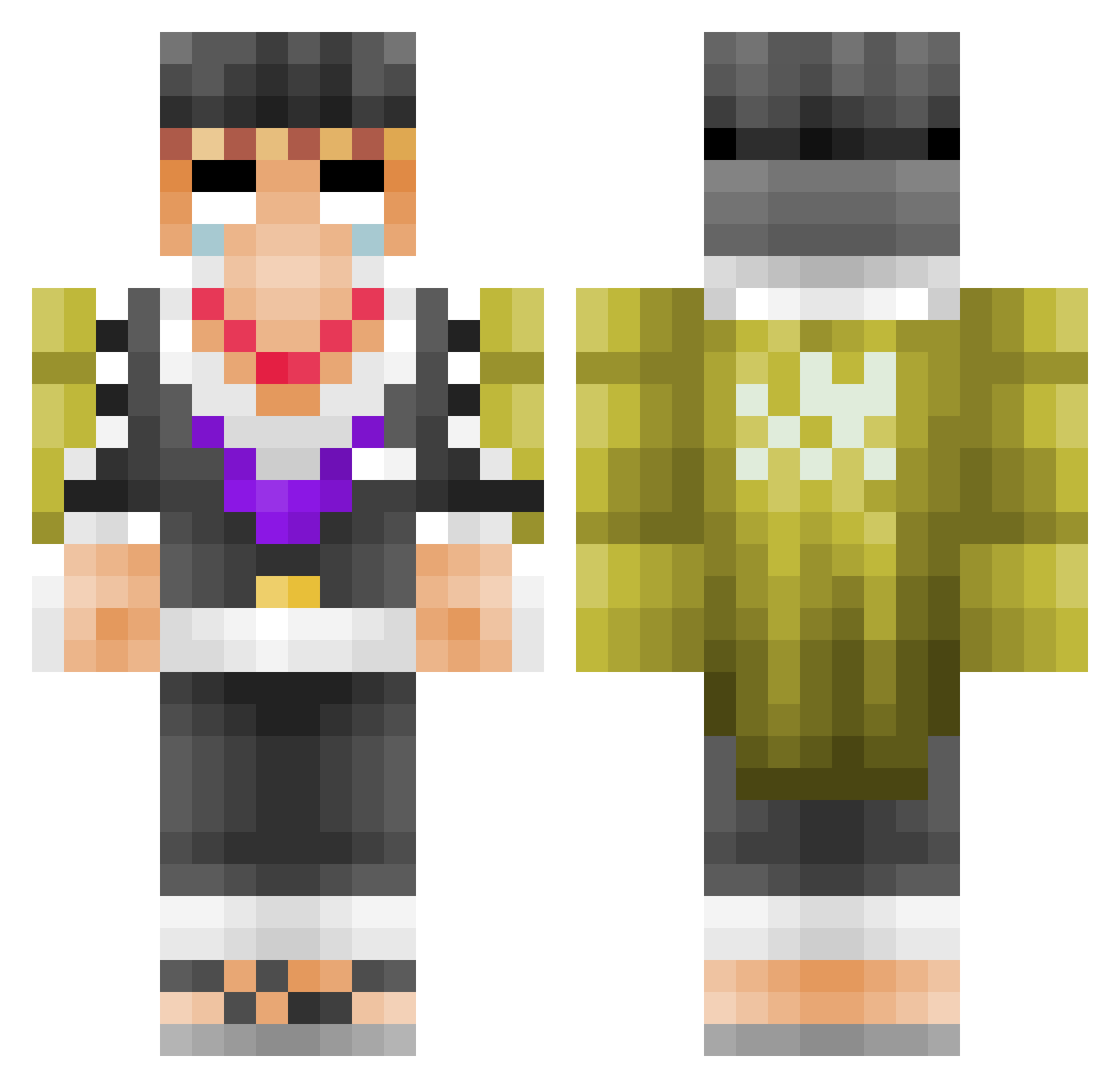 Reyes03 Minecraft skin, front and back view