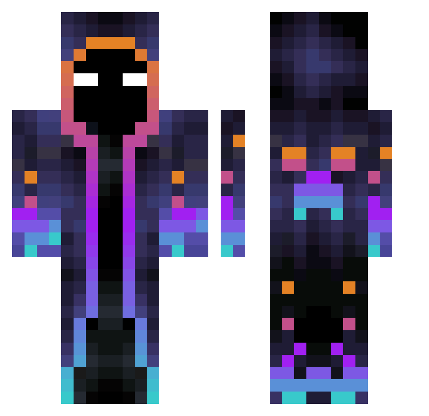 tetrayeti879 Minecraft skin, front and back view