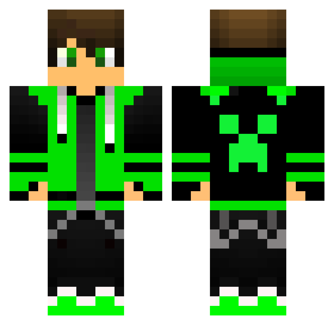 Tobias2134567 Minecraft skin, front and back view