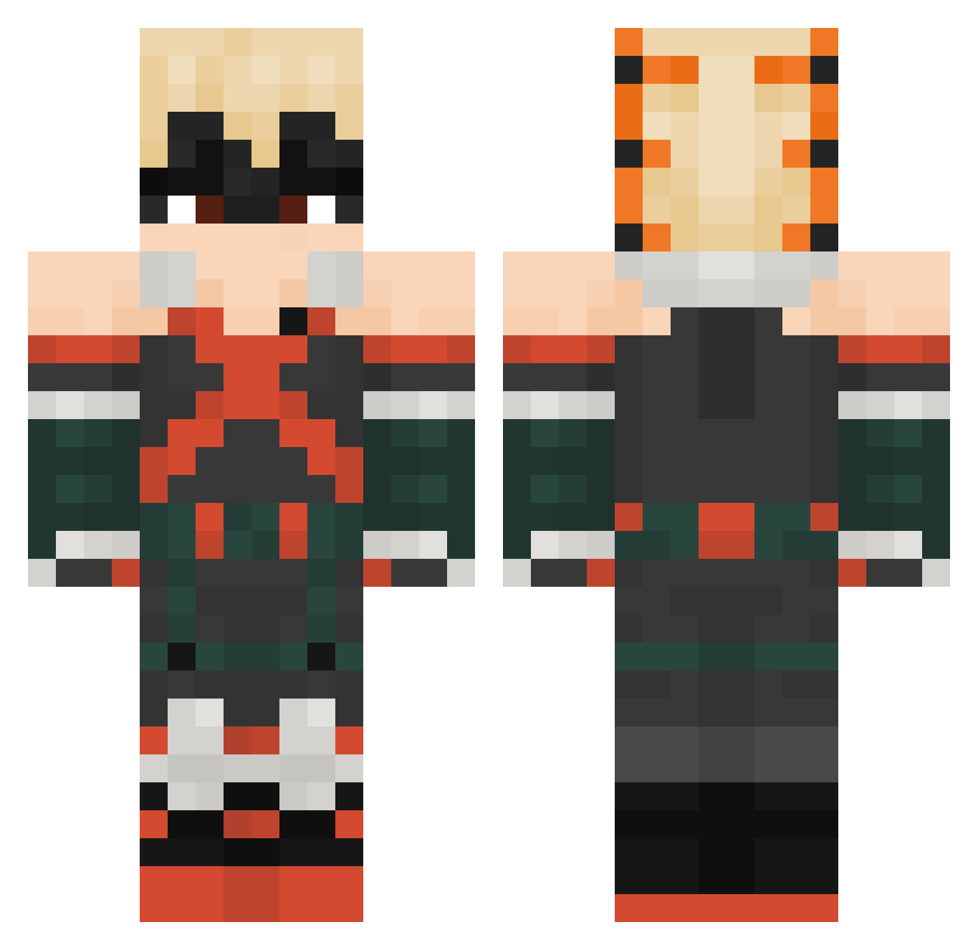 devil81260 Minecraft skin, front and back view