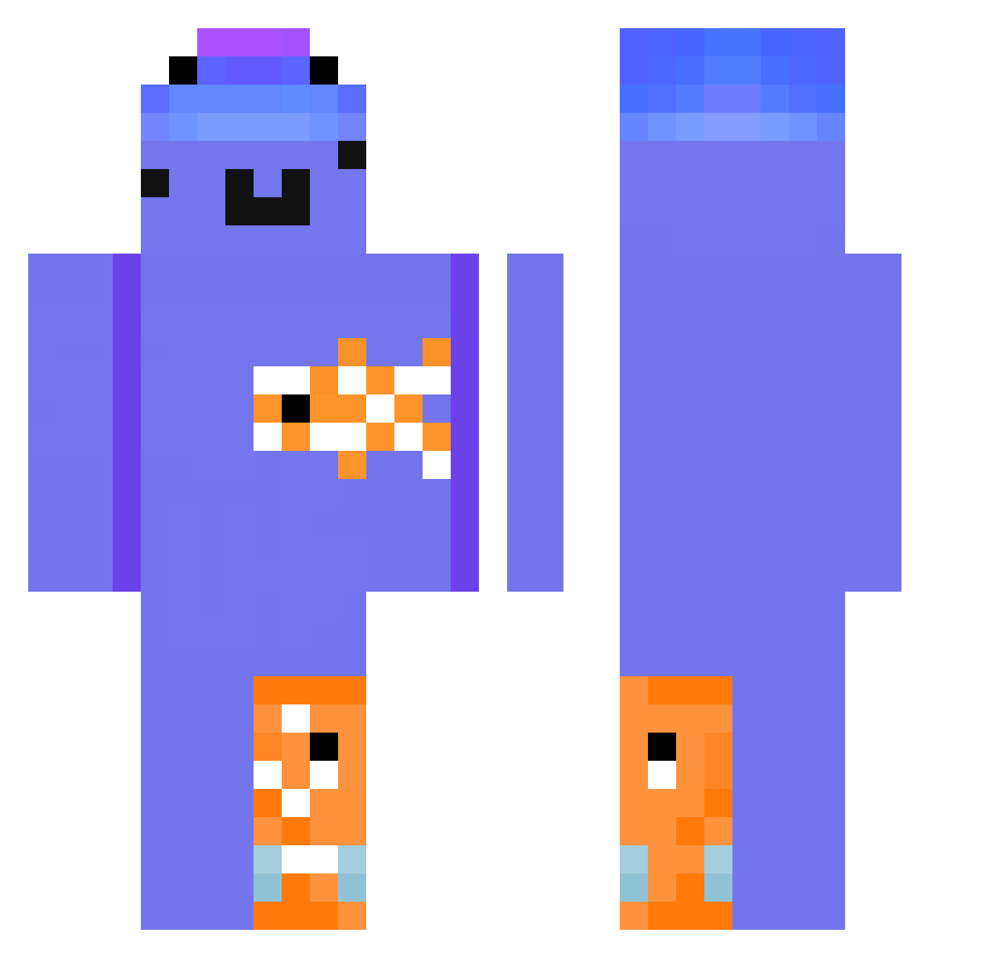 Leozalewski56 Minecraft skin, front and back view