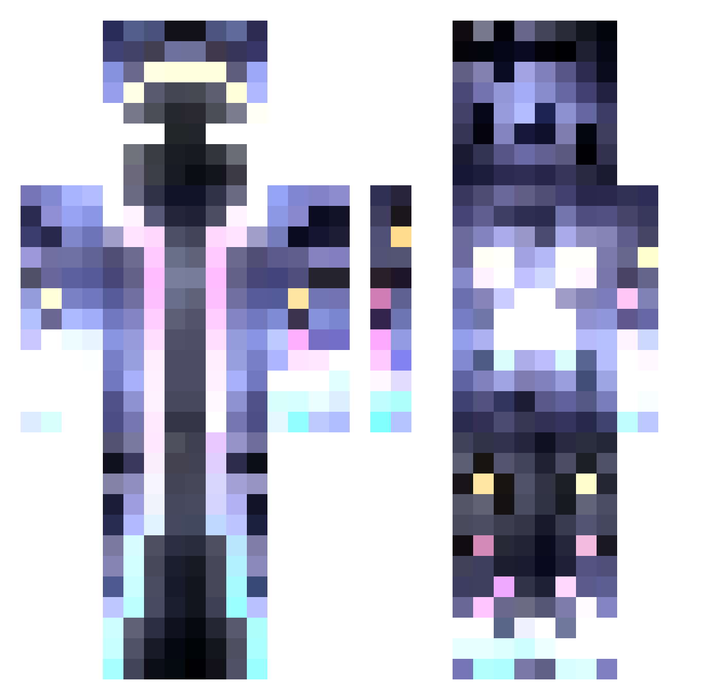 bullfights Minecraft skin, front and back view