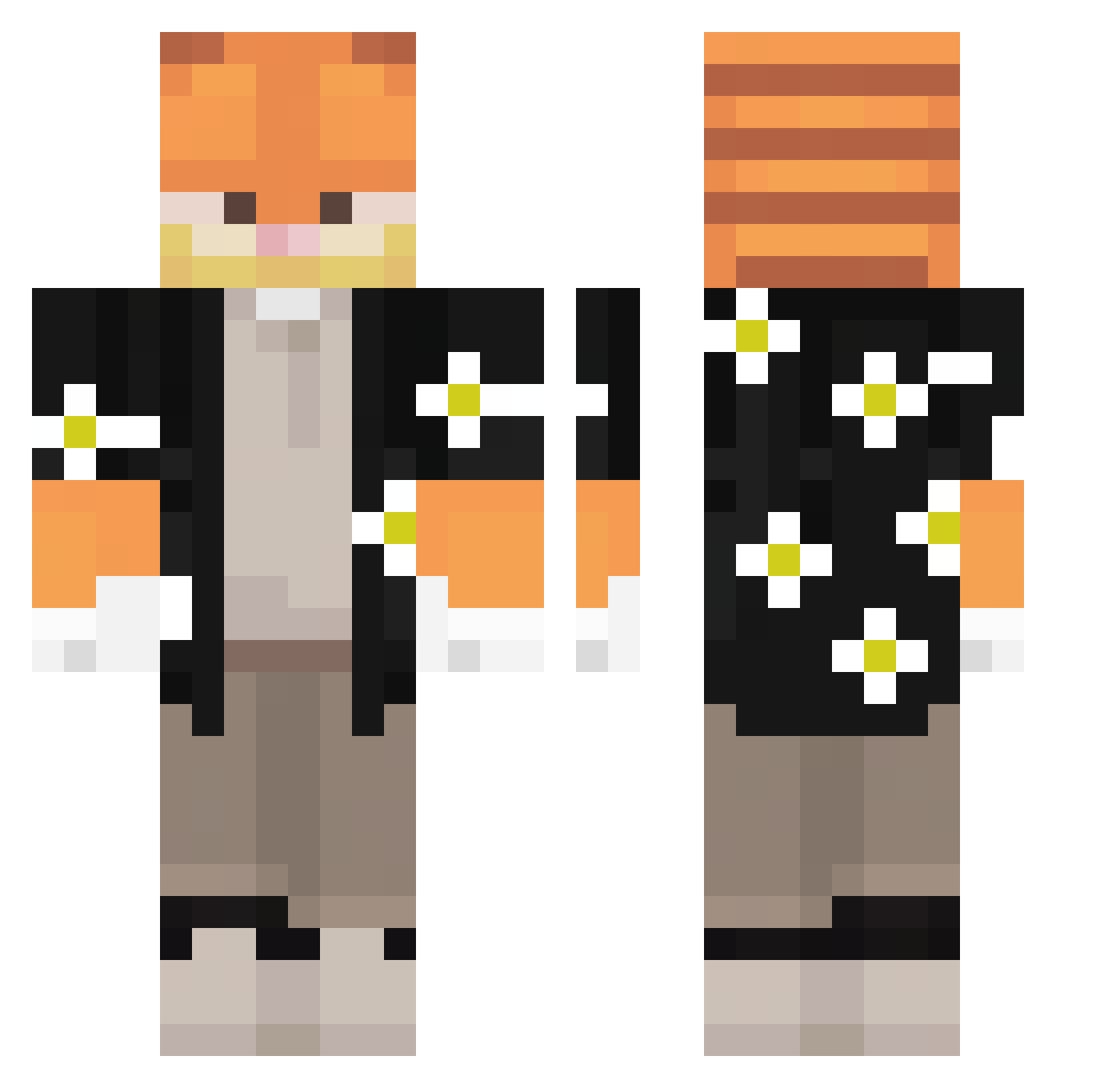 zSxmo_ Minecraft skin, front and back view