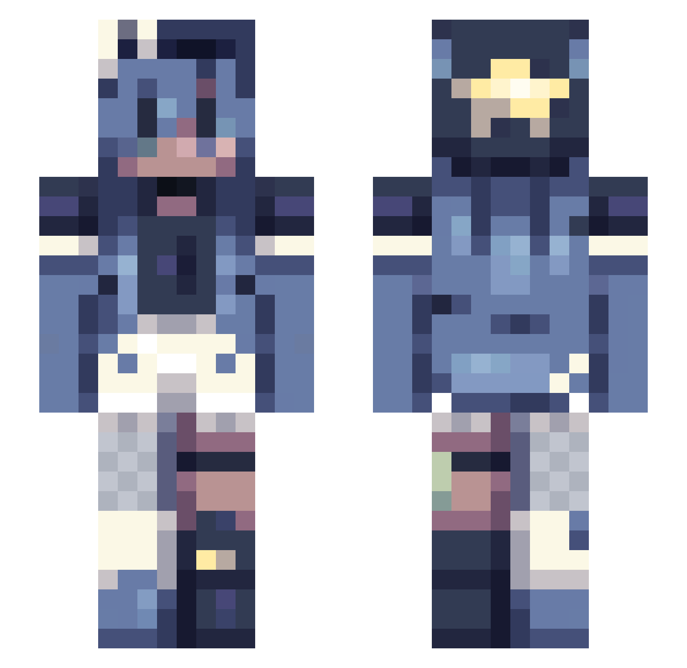 Eonia_the_witch Minecraft skin, front and back view
