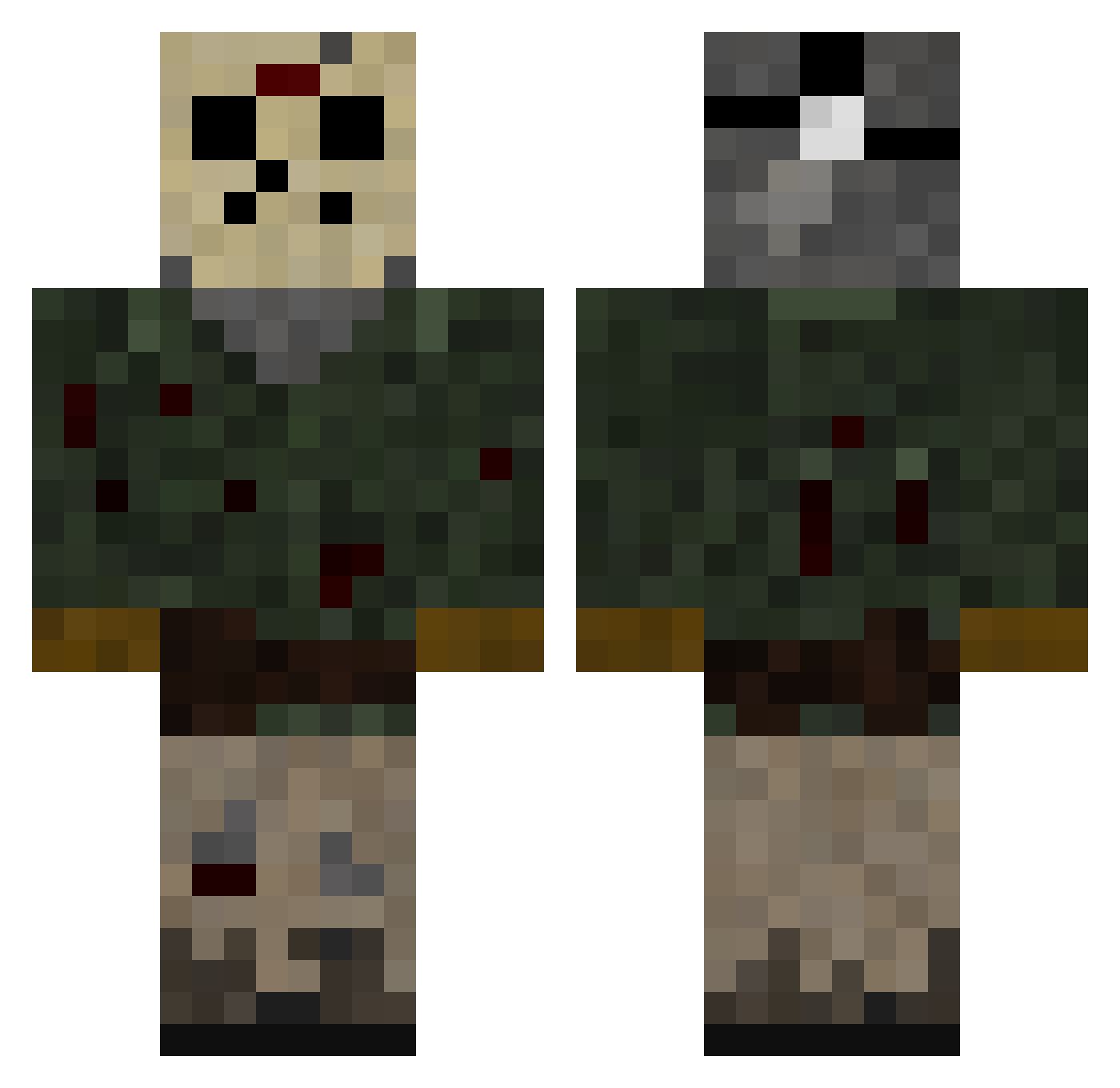 KirigayaKadzuto Minecraft skin, front and back view