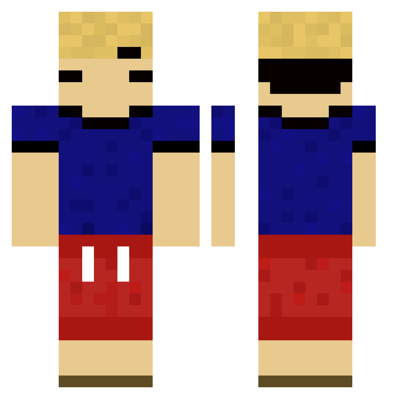 TheGergery Minecraft skin, front and back view
