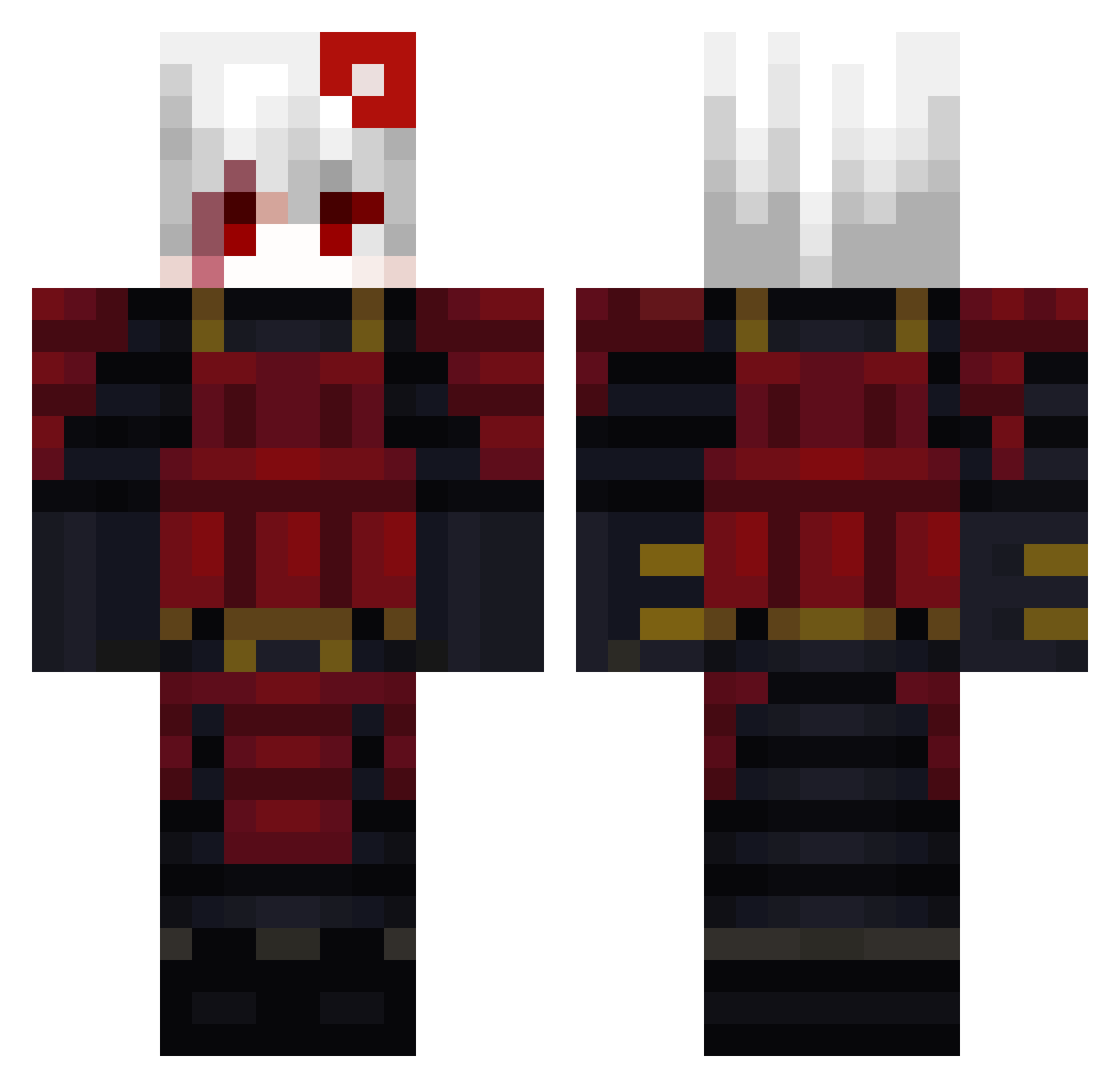 winclear Minecraft skin, front and back view