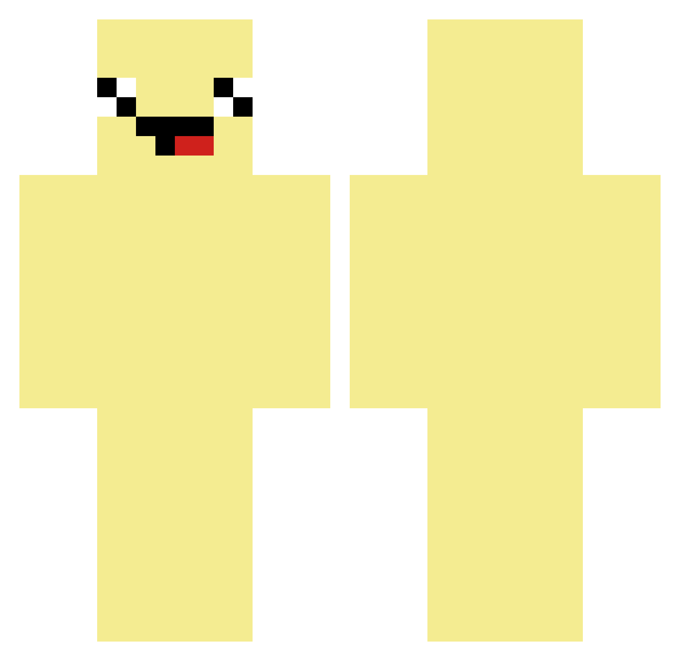_Bxgil Minecraft skin, front and back view