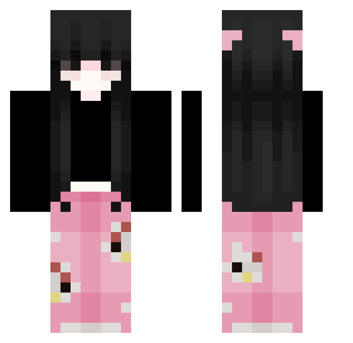 the_frankenfight Minecraft skin, front and back view