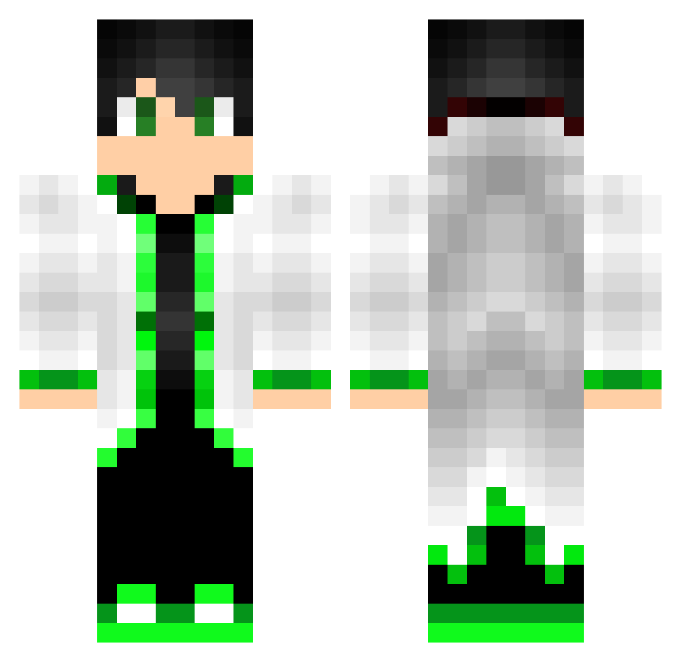 Zaveria Minecraft skin, front and back view