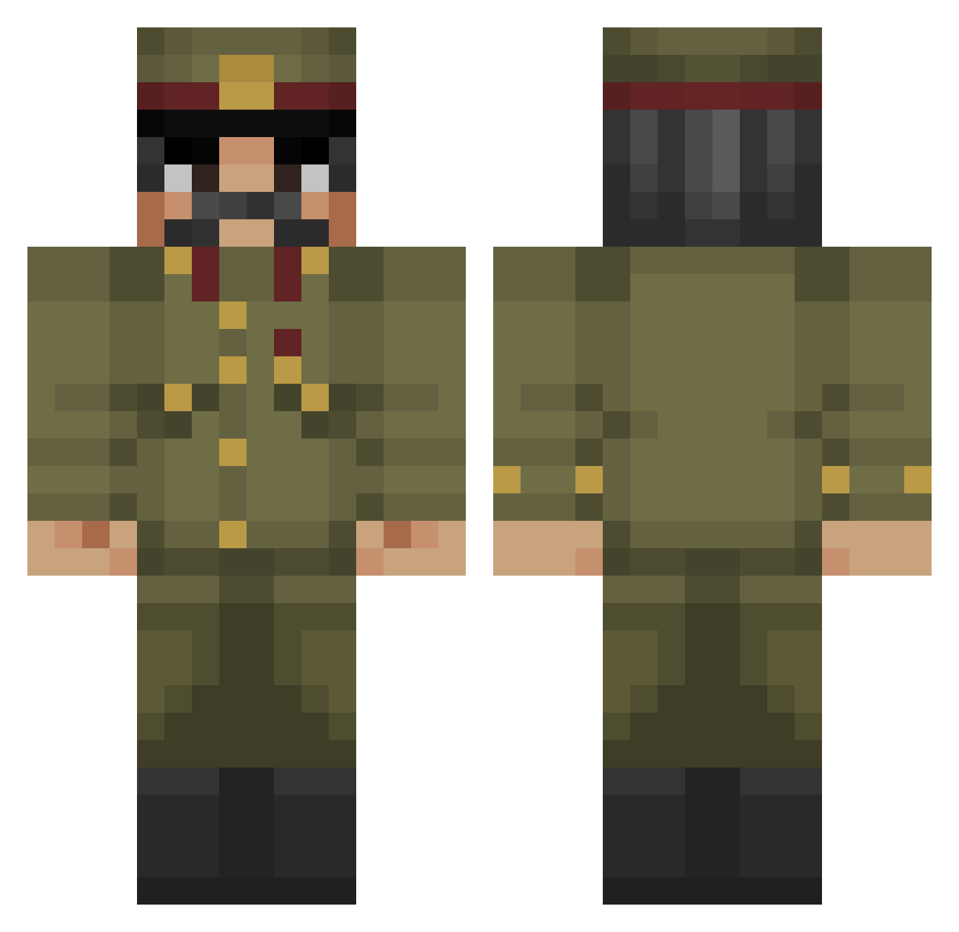 SamyueruCZ Minecraft skin, front and back view