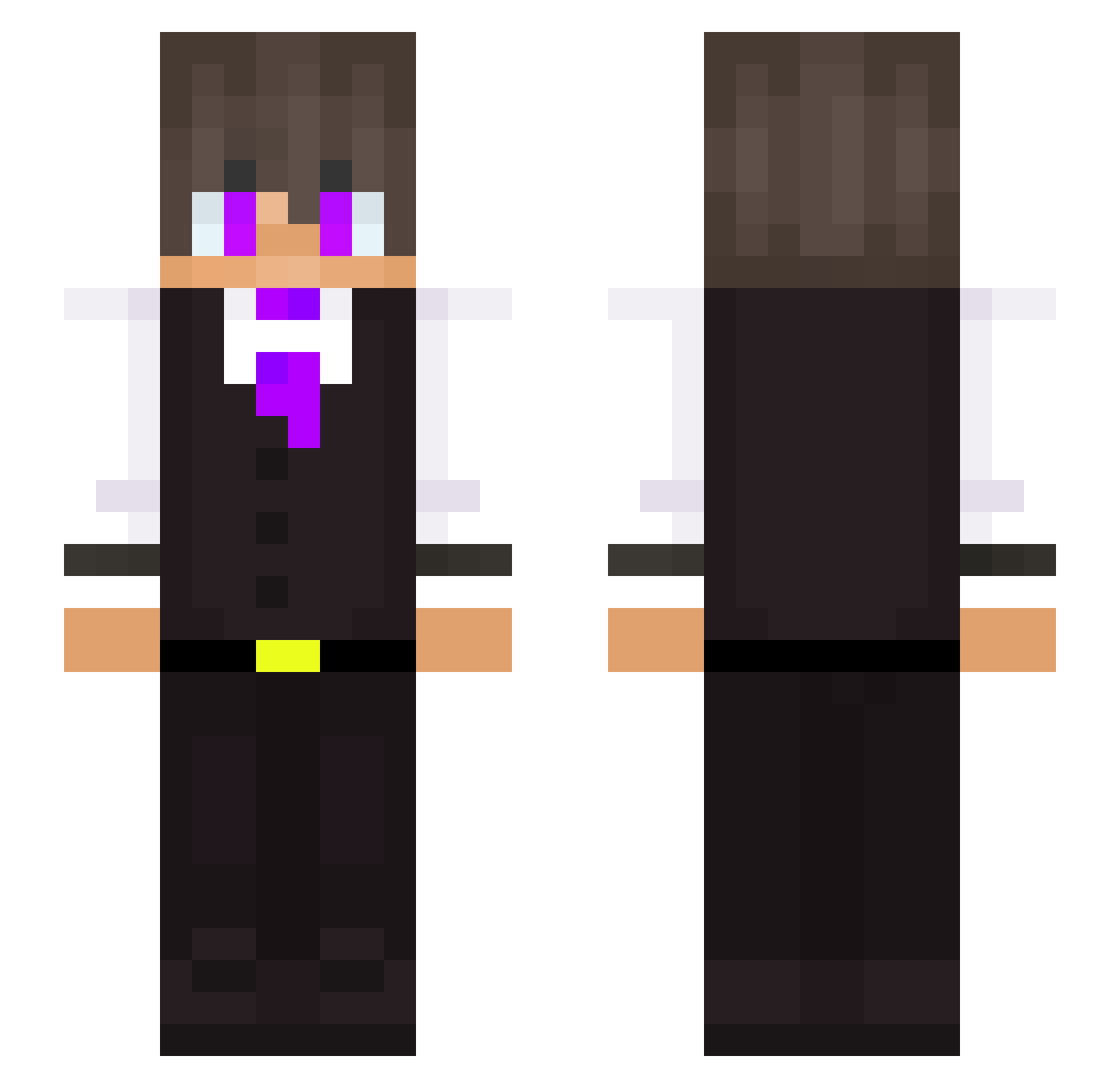 ThiccFingers Minecraft skin, front and back view