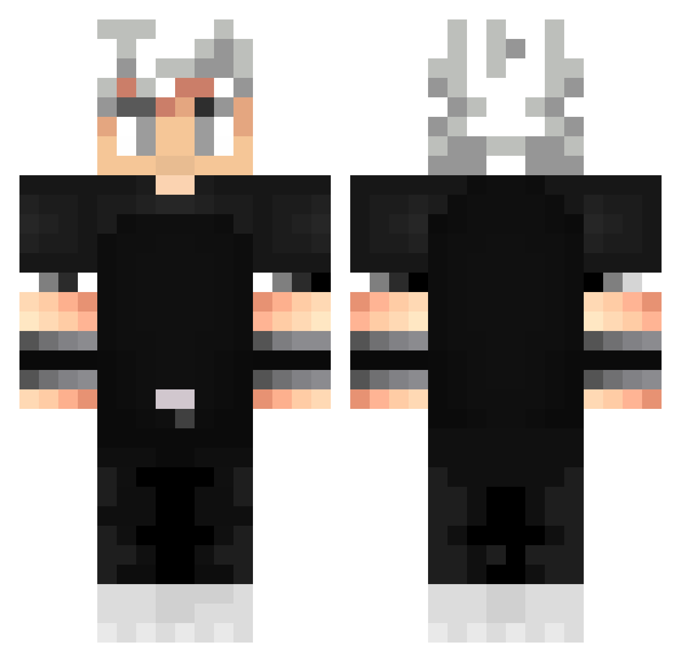 Z4mas Minecraft skin, front and back view