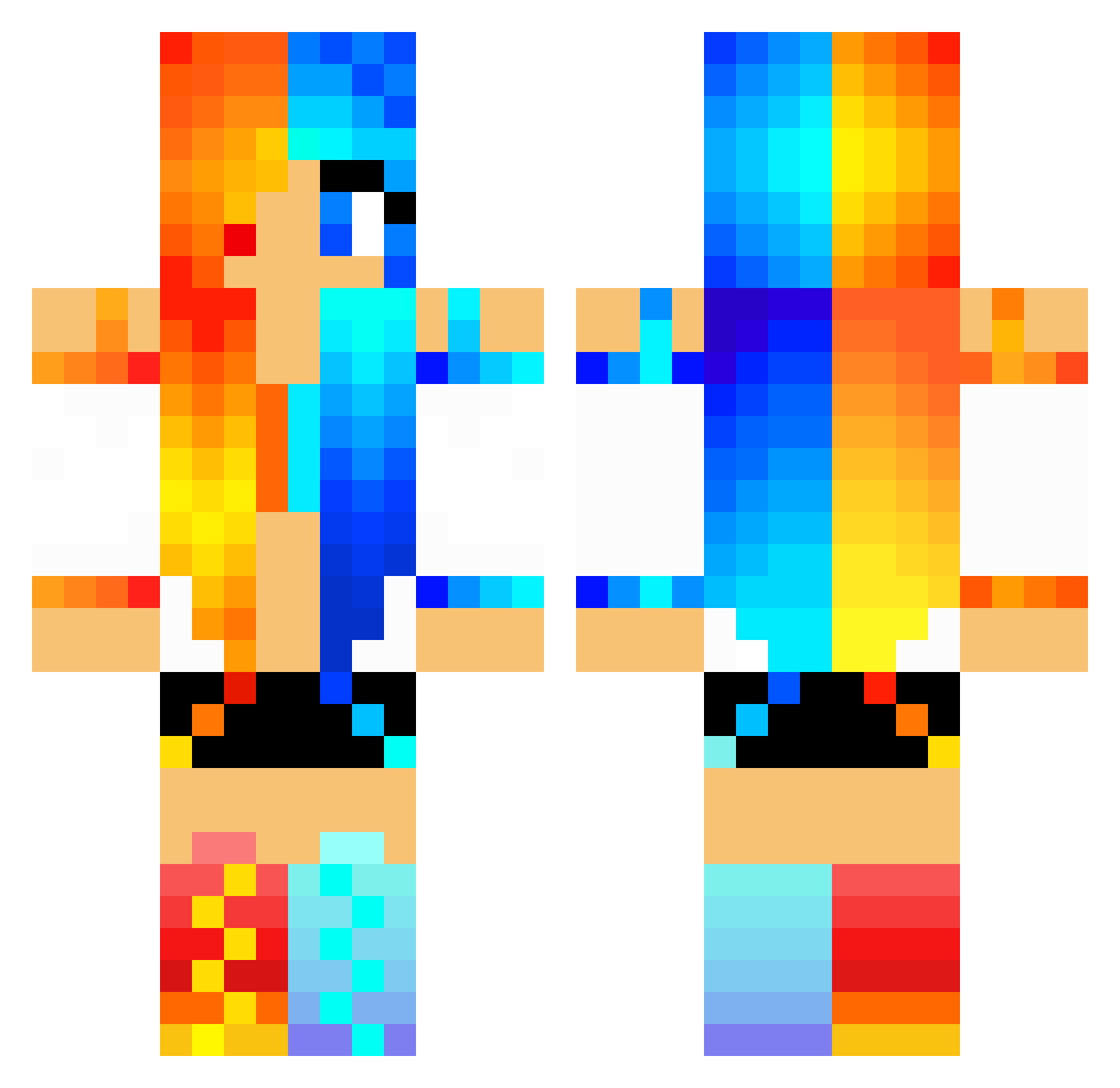 CRNJN27 Minecraft skin, front and back view