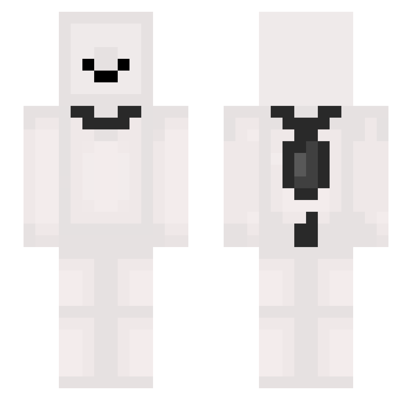 snou Minecraft skin, front and back view