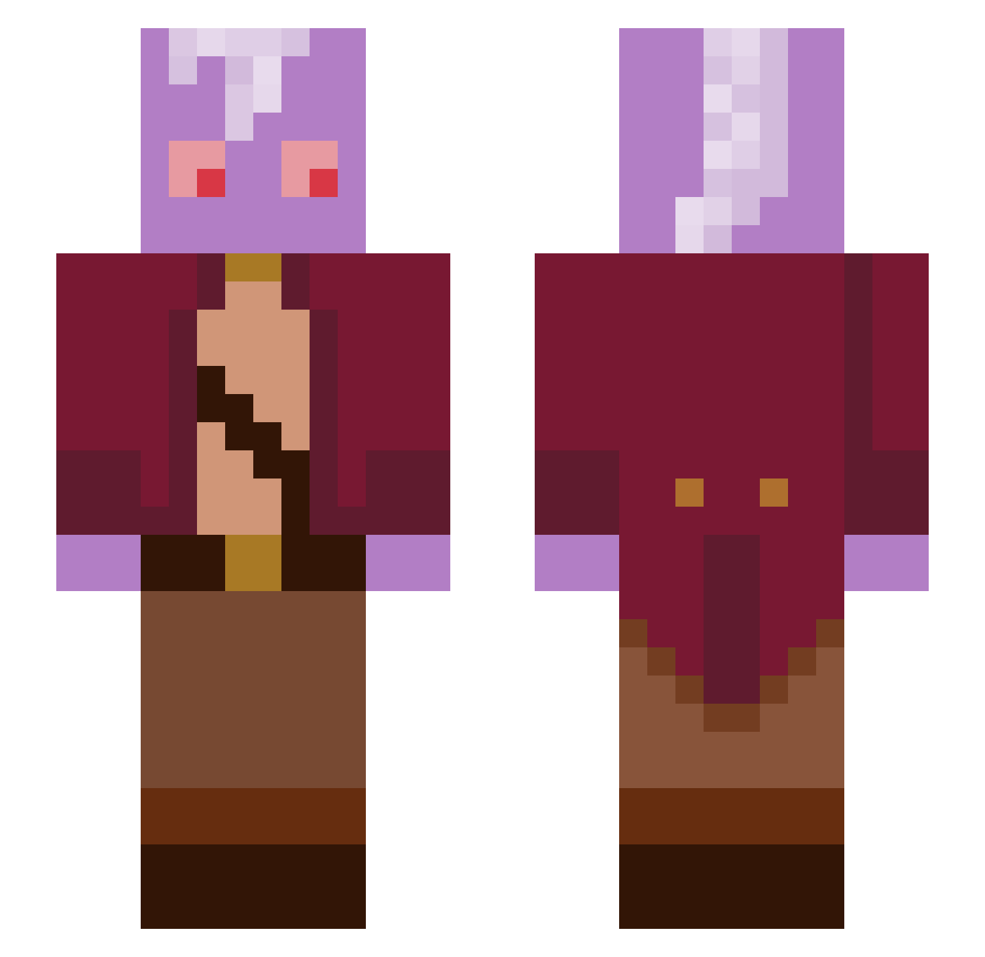 danleron Minecraft skin, front and back view