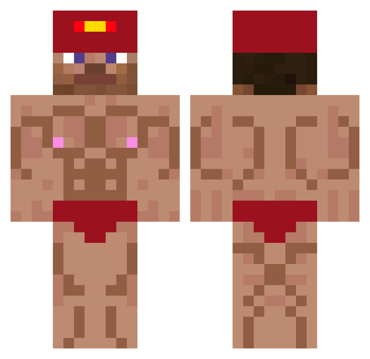 Soopteunhun Minecraft skin, front and back view