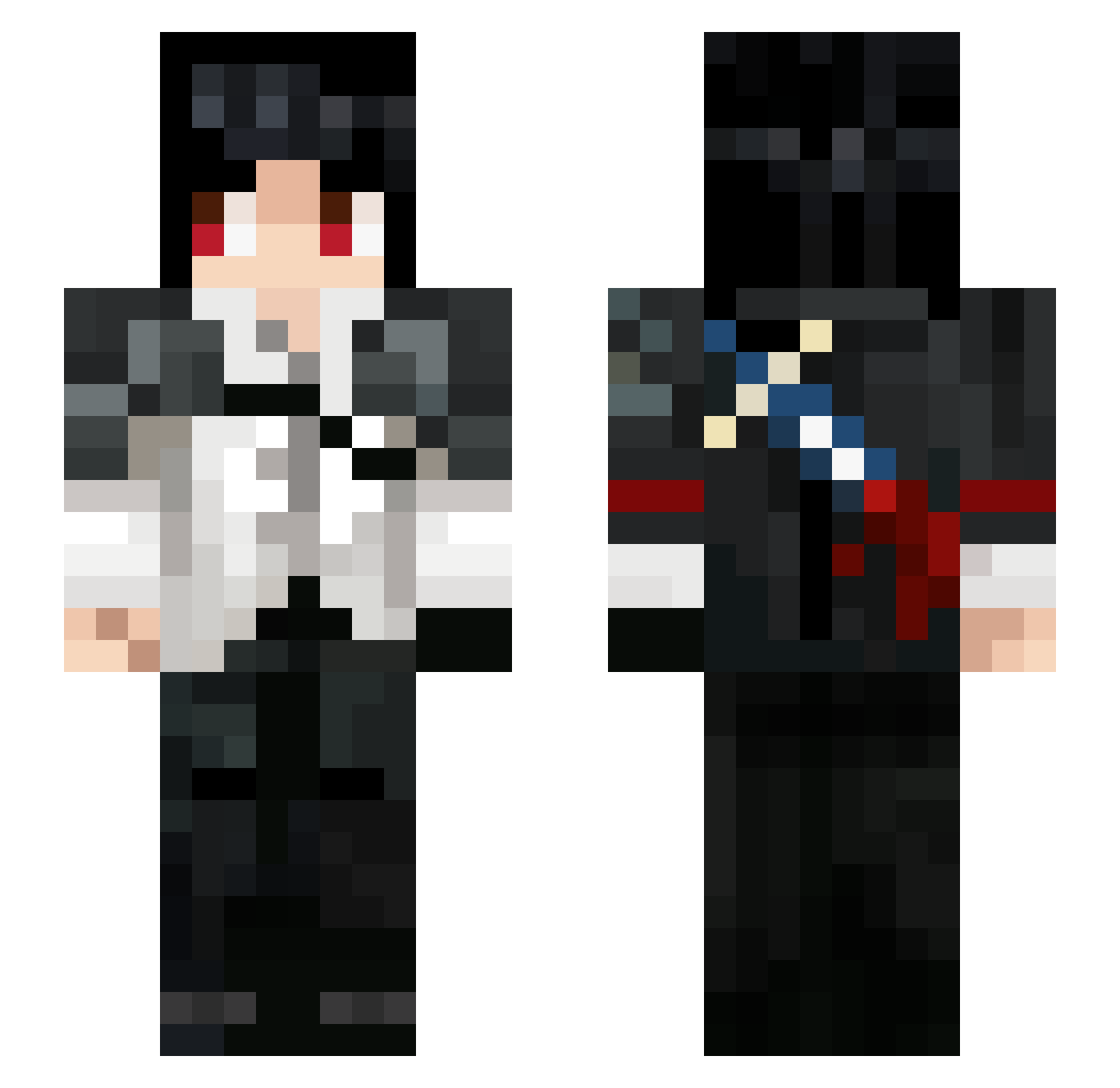 AngelaAcid Minecraft skin, front and back view