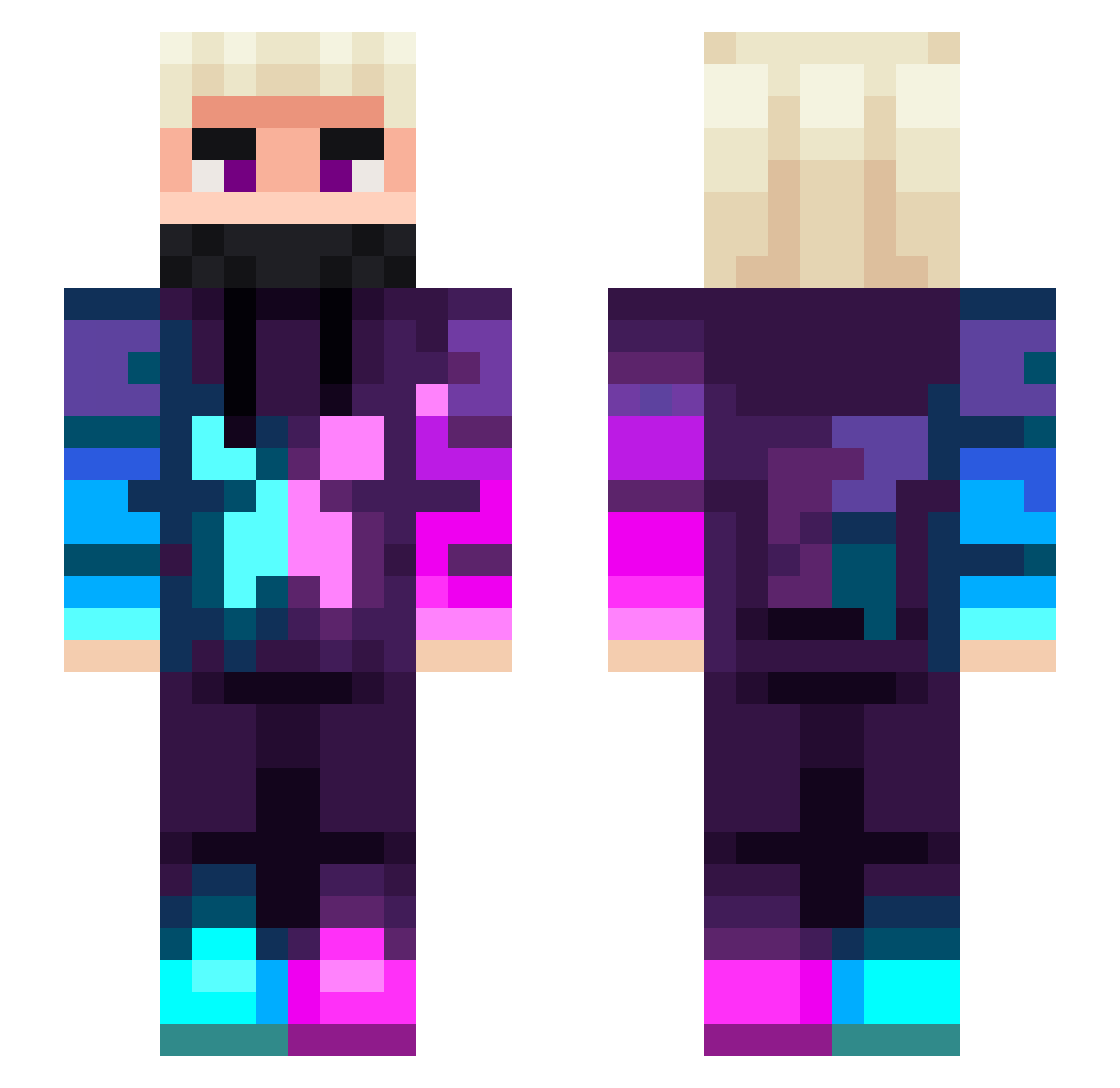 SpecterM_ Minecraft skin, front and back view