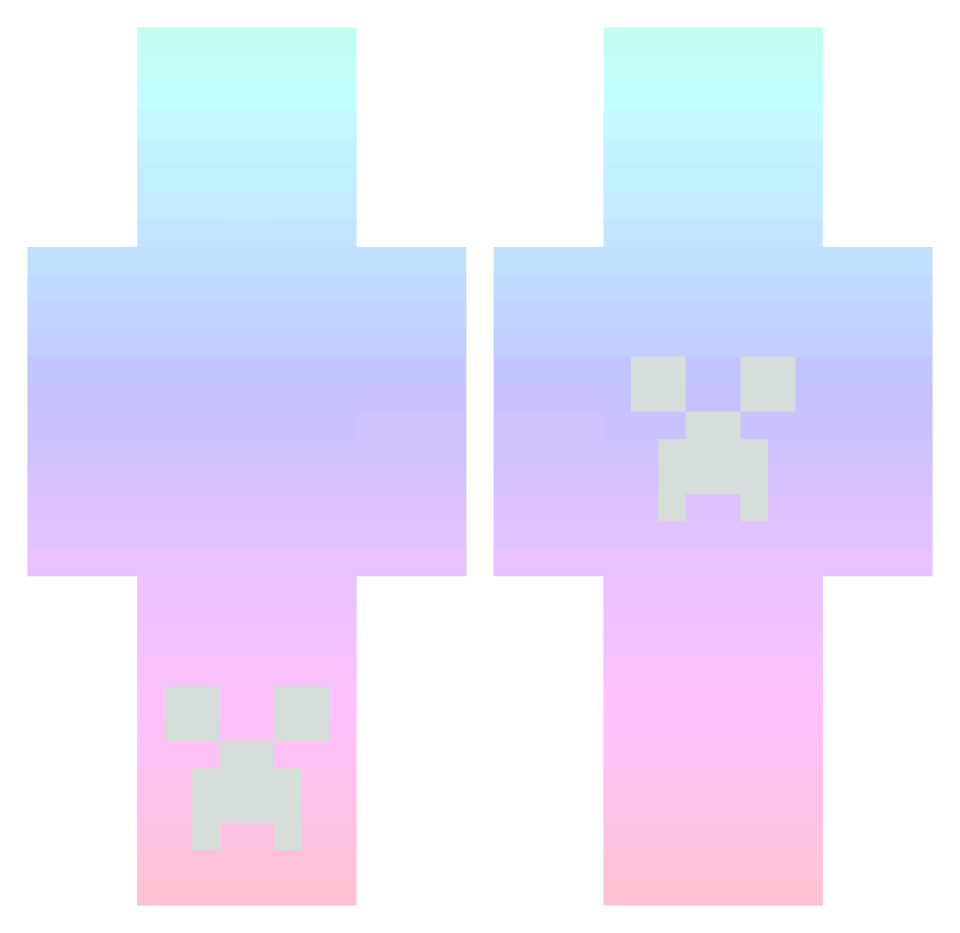 sksmsgenius Minecraft skin, front and back view