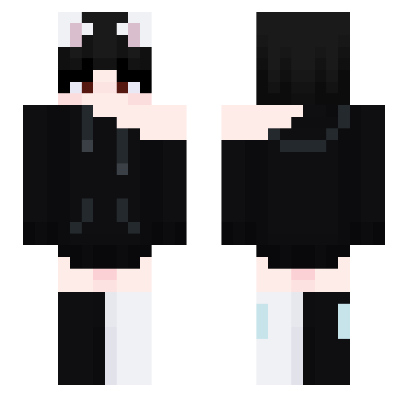 YMCBOI Minecraft skin, front and back view