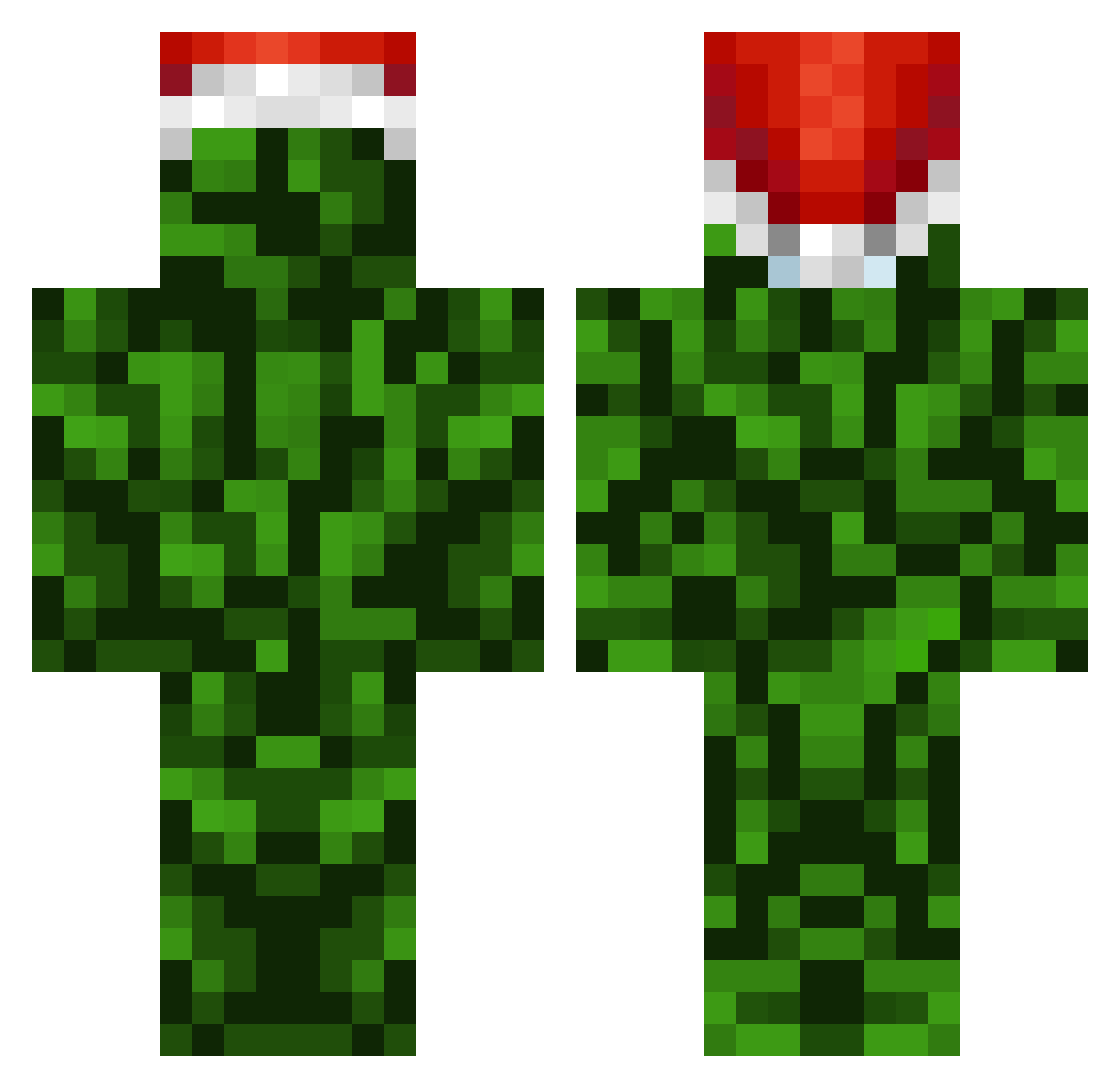 Paleopsychology Minecraft skin, front and back view