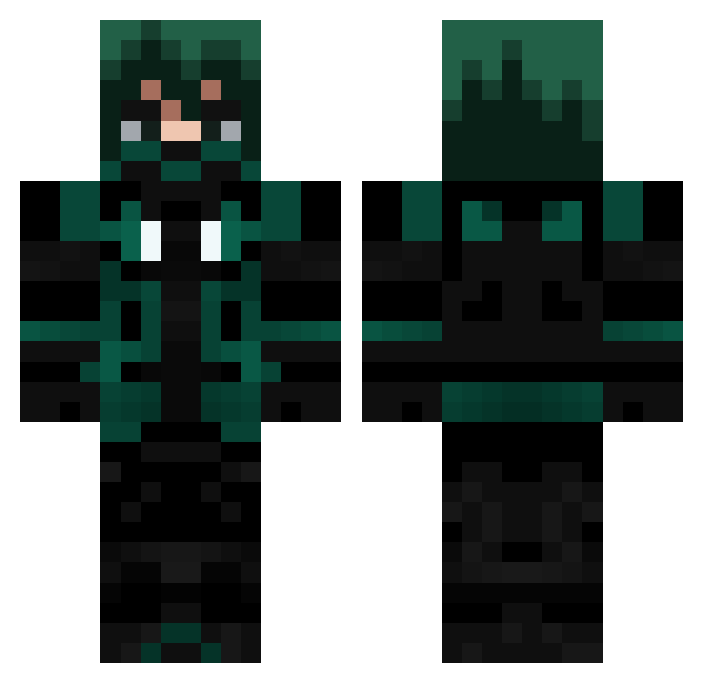 Haunter1806 Minecraft skin, front and back view